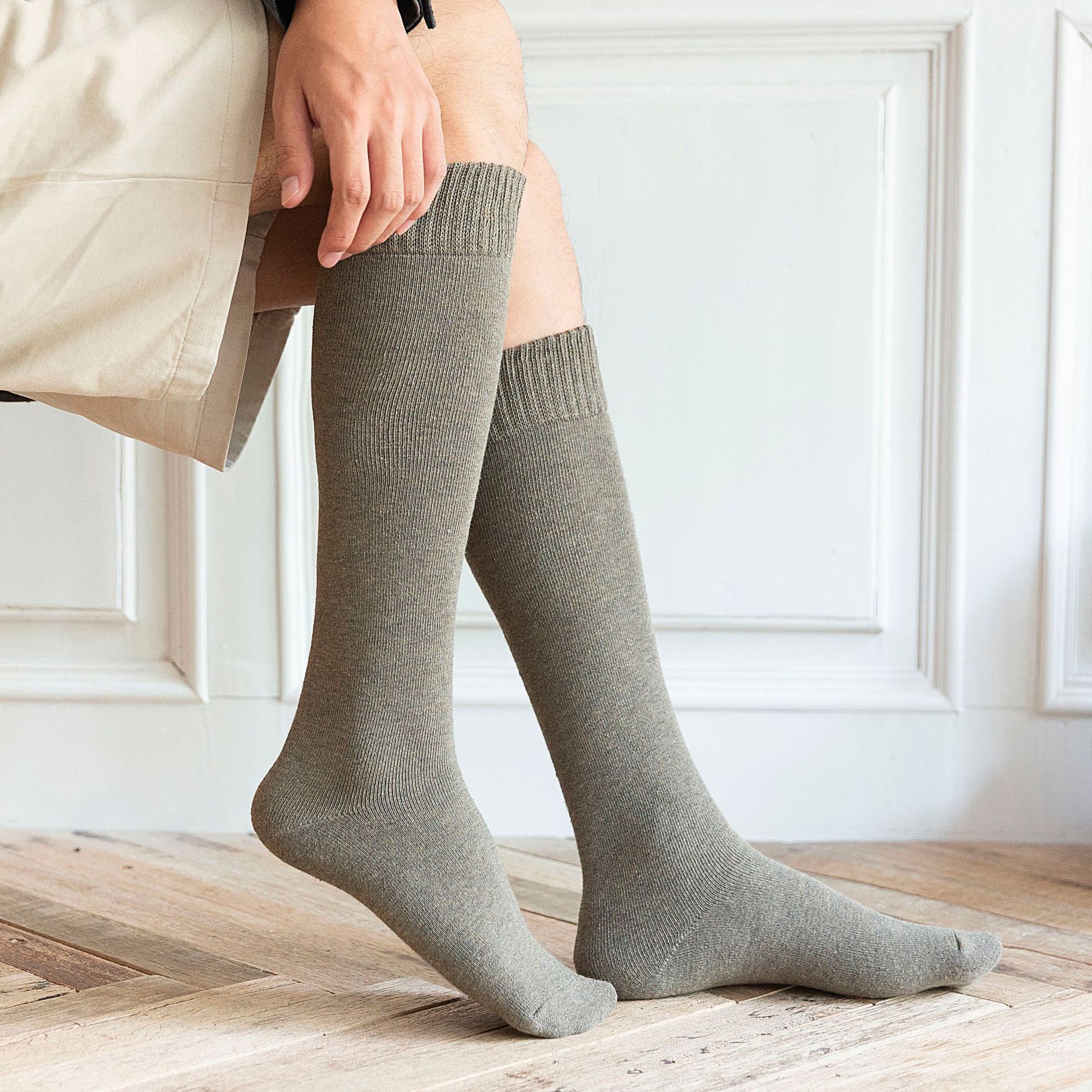 Thick Warm Winter Plus Velvet Socks Knee Socks Long-barreled Cotton Terry Socks Calf Socks
